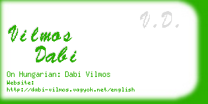 vilmos dabi business card